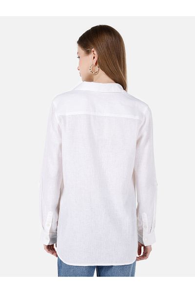 Colin's U-Sleeve White Women's Blouse