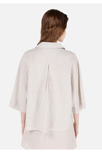 Colin's Regular Fit V-Neck Plain Women's Beige Long Sleeve Shirt