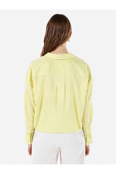 Colin's Regular Fit Shirt Collar Green Women's Long Sleeve Shirt