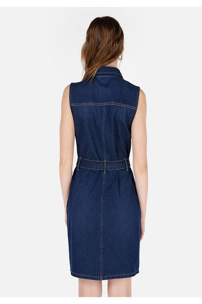 Colin's Slim Fit Women's Blue Sleeveless Dress