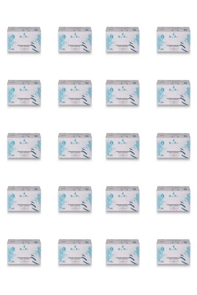 Has-Pet Pudrasız Lateks Eldiven 100'lü Paket 20 Adet L Beden Pudrasız Latex E...