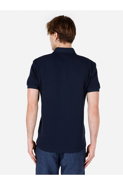 Colin's Navy Blue Men's Polo Collar Buttoned Short Sleeve T-Shirt