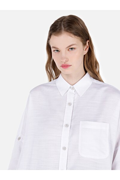 Colin's Beyaz Kadın Gömlek U.kol