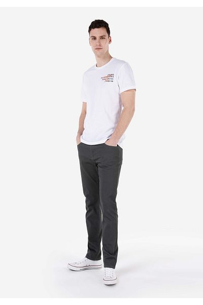 Colin's Straight Fit Mid Waist Straight Leg Men's Anthracite Trousers