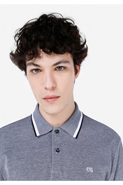 Colin's Регулярний крій, поло-комір, бавовна, прямий, чоловічий, темно-синій, короткий рукав, футболка