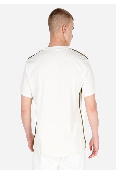 Colin's Regular Fit Crew Neck Cargo Pocket Striped Ecru Men's Short Sleeve T-Shirt
