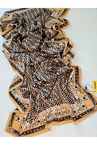 Webinay Home Roman Themed F Pattern Voile Silk Shawl Silk Scarf Hijab Roman Pattern