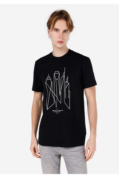 Colin's Men's Black T-Shirt - Sleeves