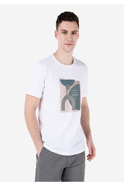 Colin's Men's White T-Shirt - Sleeves