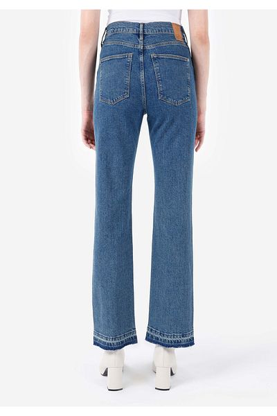 Colin's 729 Maggy Regular Cut High Waist Slit Hem Leg Blue Women's Trousers Cl1068673