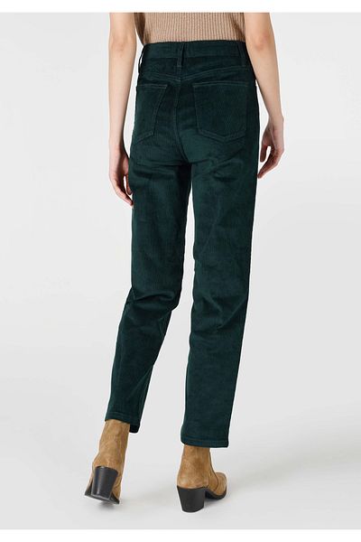 Colin's Green High Waist Wide Leg Women's Trousers - Regular Cut