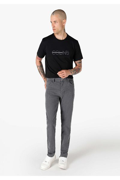 Colin's Straight Fit Mid Waist Straight Leg Men's Gray Trousers