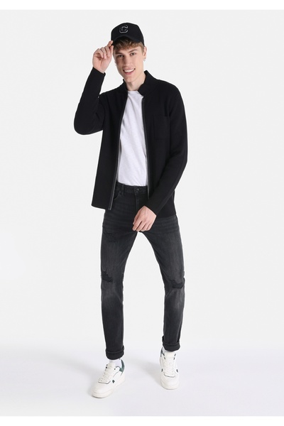 Colin's Ανδρική μαύρη ζακέτα Slim Fit