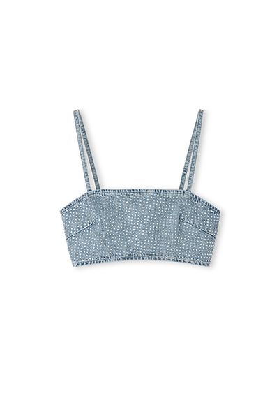 İpekyol Hotfix printed denim bustier