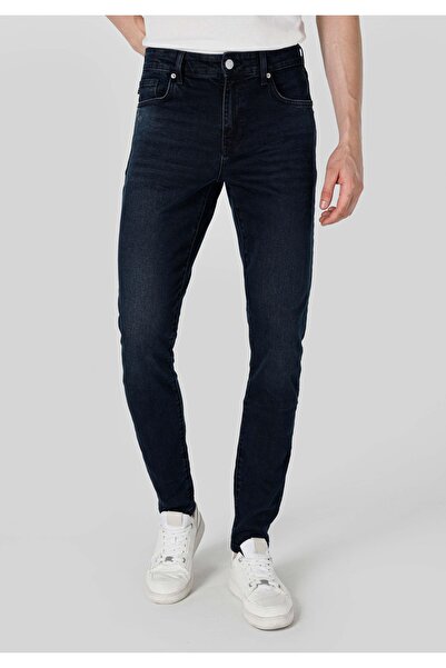 Colin's Slim Fit Düşük Bel Dar Paça Pamuklu Erkek Blue Black Denim Jean Pantolon