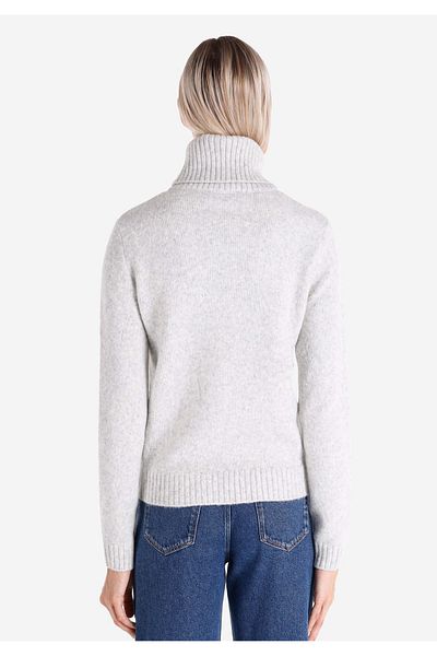 Colin's Slim Fit Turtle Neck Jacquard Women's Gray Sweater