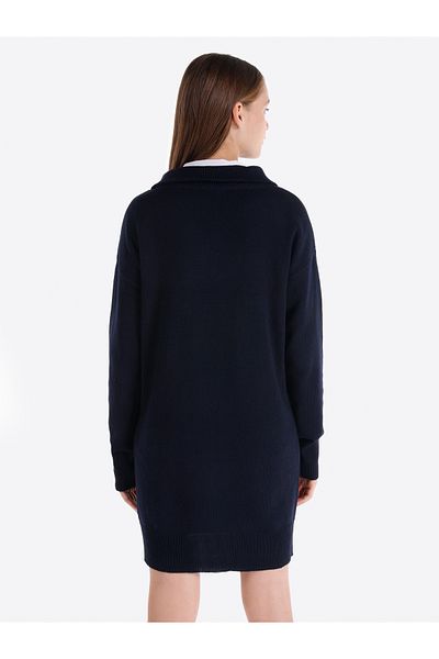 Colin's Regular Fit Straight Women's Navy Blue Long Sleeve Dress