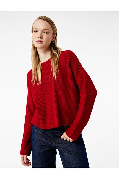 Koton Long Sleeve Crew Neck Basic Knitwear Sweater