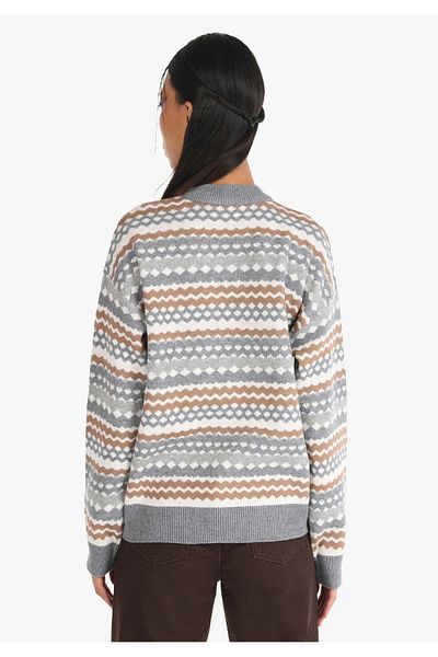 Colin's Crew Neck Printed Multicolored Women's Sweater - Regular Fit