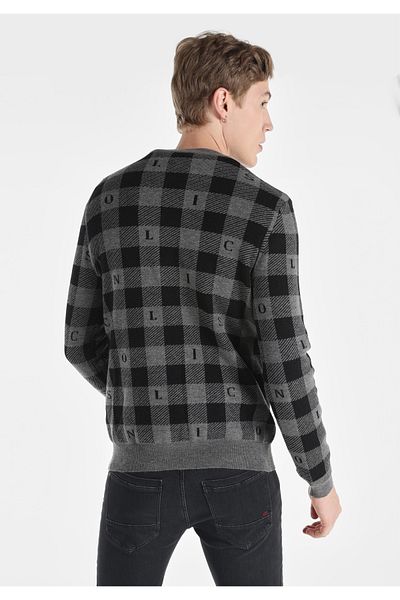 Colin's Gray Regular Fit Crew Neck Men's Sweater
