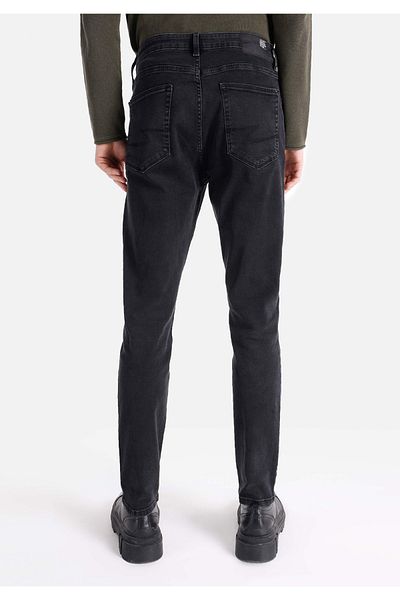 Colin's Regular Fit Mid Waist Narrow Leg Men's Black Jean Trousers