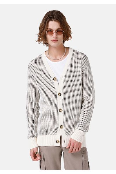 Colin's Regular Fit Men's White Cardigan