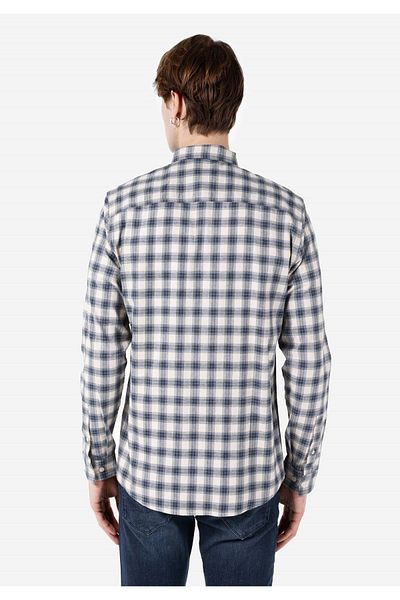 Colin's Regular Fit Shirt Neck Checked Men's Blue Long Sleeve Shirt