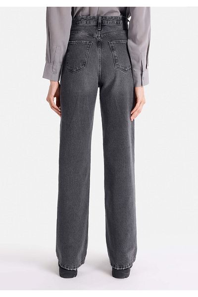 Colin's 970 Berry High Waist Wide Leg Gray Women's Trousers - Regular Fit
