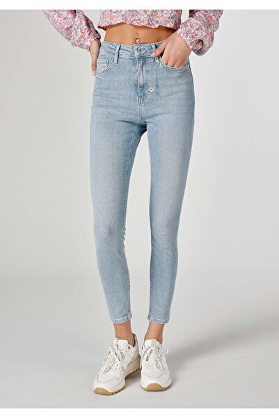 Colin's Skinny Fit High Waist Narrow Leg Women's Indigo Jean Trousers