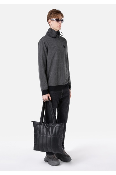 Colin's Regular Fit Turtle Neck Düz Erkek Siyah Uzun Kol Tişört