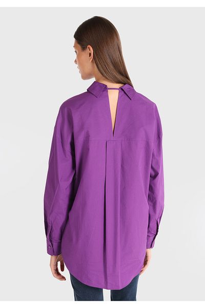 Colin's Purple Regular Fit Back Low-cut Long Women's Shirt