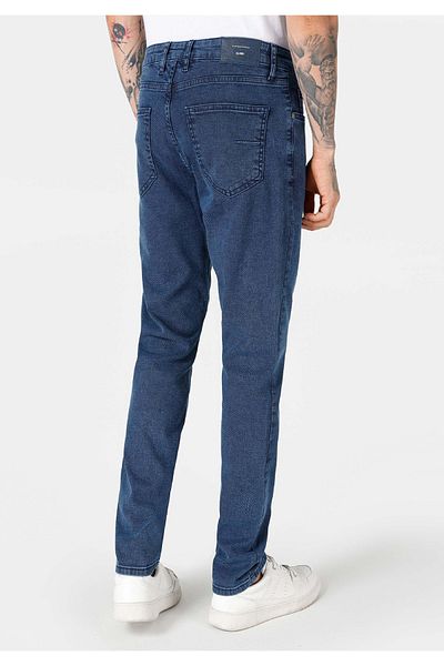 Colin's Straight Fit Mid Waist Straight Leg Men's Blue Trousers
