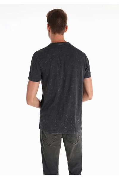 Colin's Anthracite Men's Short Sleeve T-Shirt - Crew Neck and Printed Design