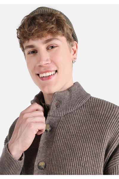 Colin's Ανδρική καφέ ζακέτα Comfort Fit