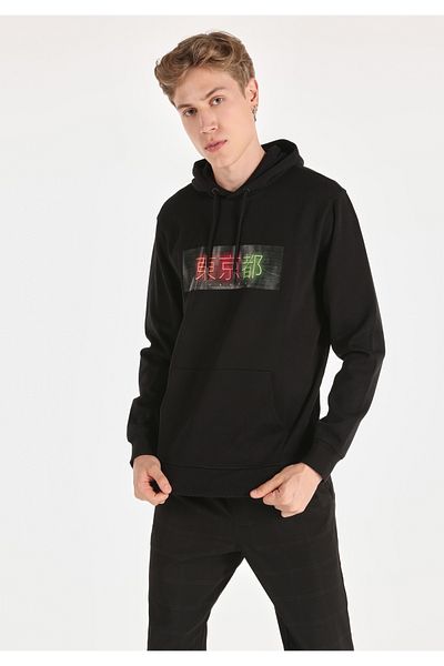 Colin's Regular Fit Men's Black Sweatshirt