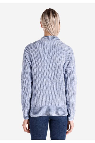 Colin's Regular Fit Round Neck Plain Women's Blue Sweater