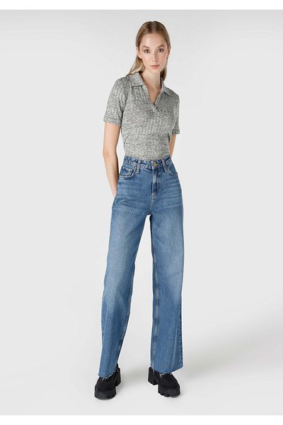 Colin's Regular Fit High Waist Wide Leg Women's Indigo Jean Trousers