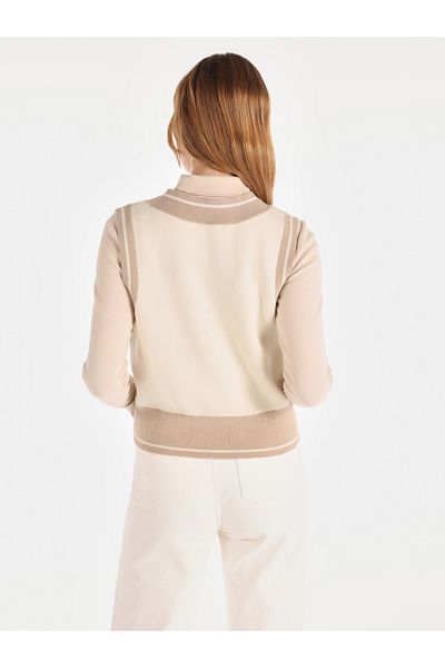 Colin's Beige Colored Regular Cut Women's Knitwear Sweater