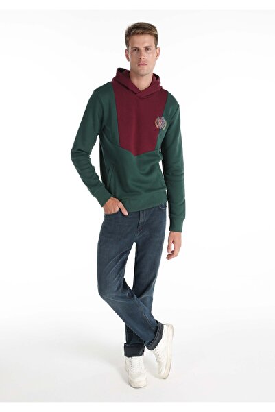 Colin's Мъжки зелен суитшърт с нормална кройка