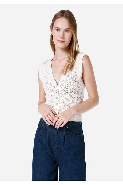 Colin's Slim Fit Women's Ecru Cardigan