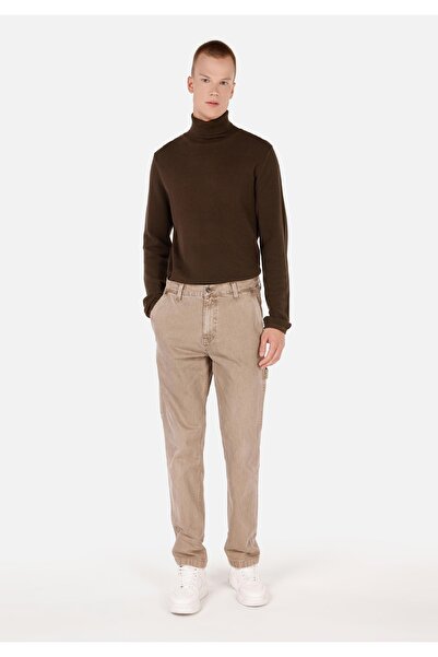 Colin's Regular Fit Turtle Neck Jakarlı Erkek Kahverengi Kazak