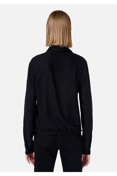 Colin's Regular Fit Shirt Neck Women's Black Long Sleeve Shirt