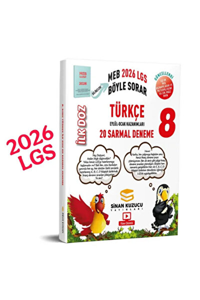 SİNAN KUZUCU YAYINLARI 8. Sınıf Lgs Türkçe Ilk Doz 20 Sarmal Deneme 2026
