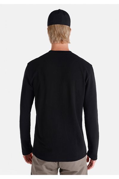 Colin's Black Regular Fit Crew Neck Long Sleeve Men's T-Shirt