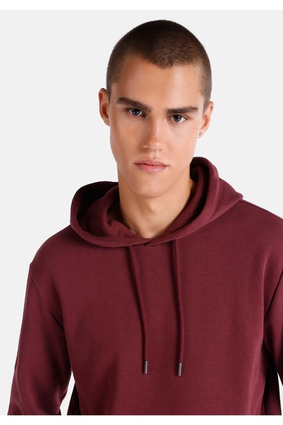 Colin's Men's Burgundy Sweatshirt with Regular Fit