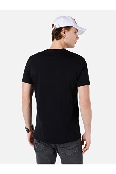 Colin's Нормальний крій, велосипедна горловина, принт, чорний, чоловічий, короткий рукав, футболка Cl1068204