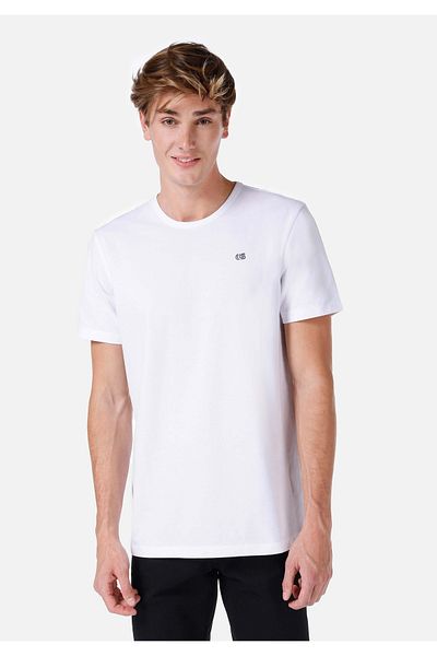 Colin's Regular Fit Round Neck Plain Men's White Short Sleeve T-Shirt