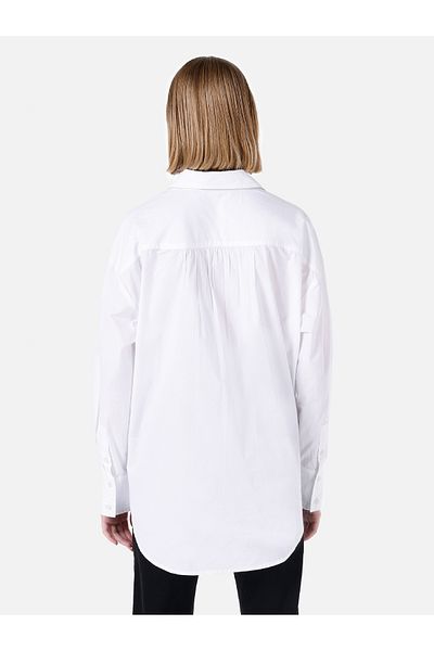 Colin's Relaxed Fit Shirt Neck Plain Women's White Long Sleeve Shirt