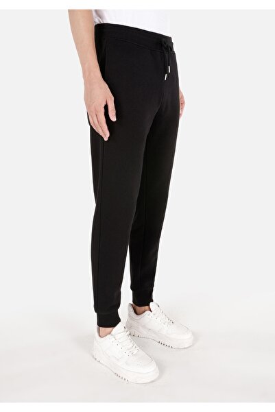 Colin's Slim Fit Orta Bel Düz Erkek Siyah Eşofman Altı