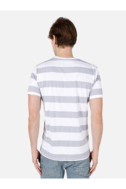 Colin's Regular Fit Crew Neck Printed Gray Men's Short Sleeve T-Shirt Cl 1067726